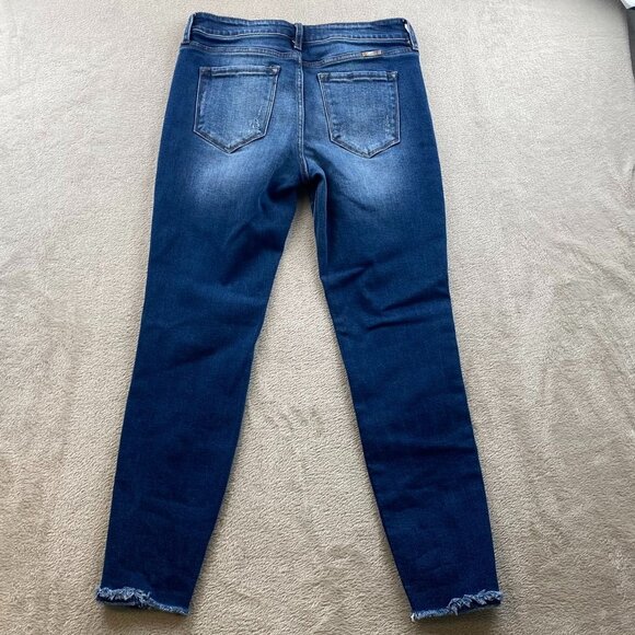 KanCan Womens Jeans Size 9/28 Skinny Frayed Hem Blue Denim Medium Wash Casual - Picture 16 of 16